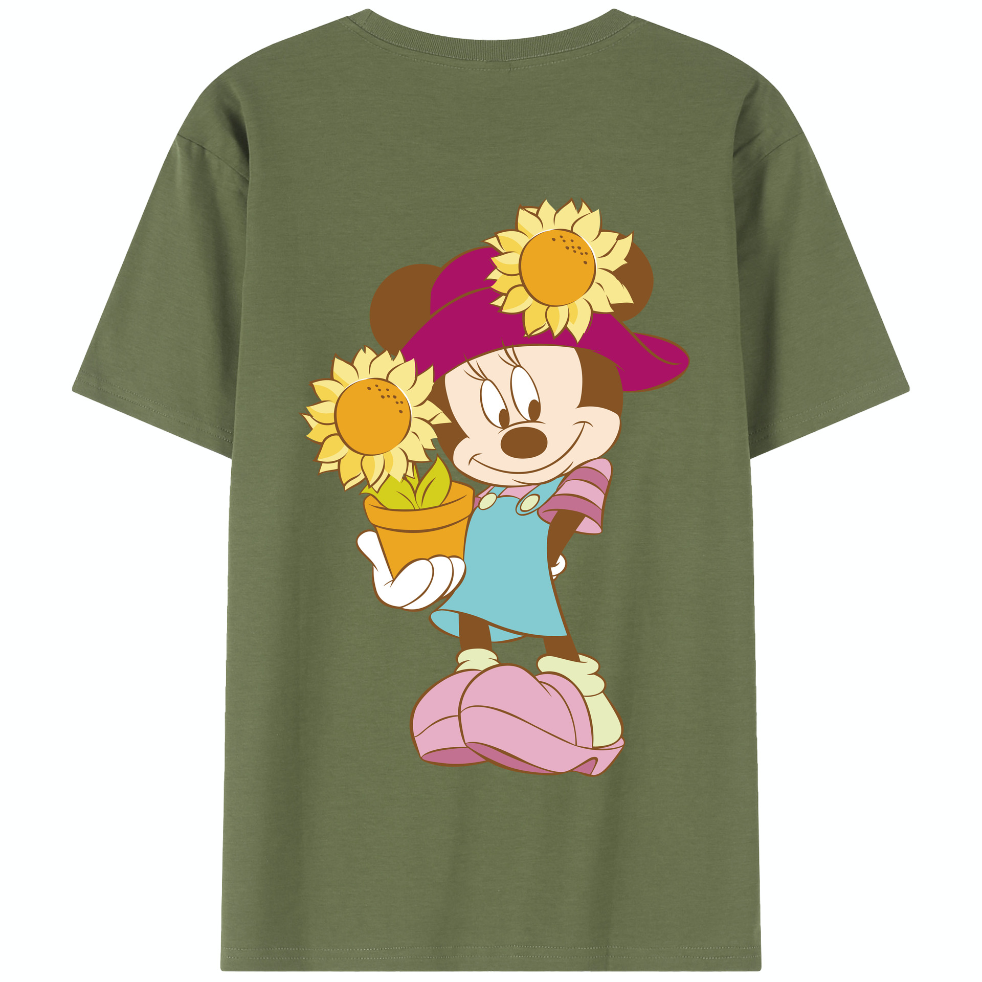 （画像用） ミッキーマウス Mickey Mouse 綿100％半袖Tシャツ（背面プリント）
